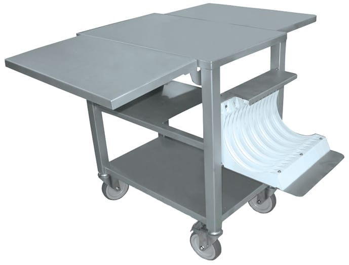 Stainless steel work table assembly