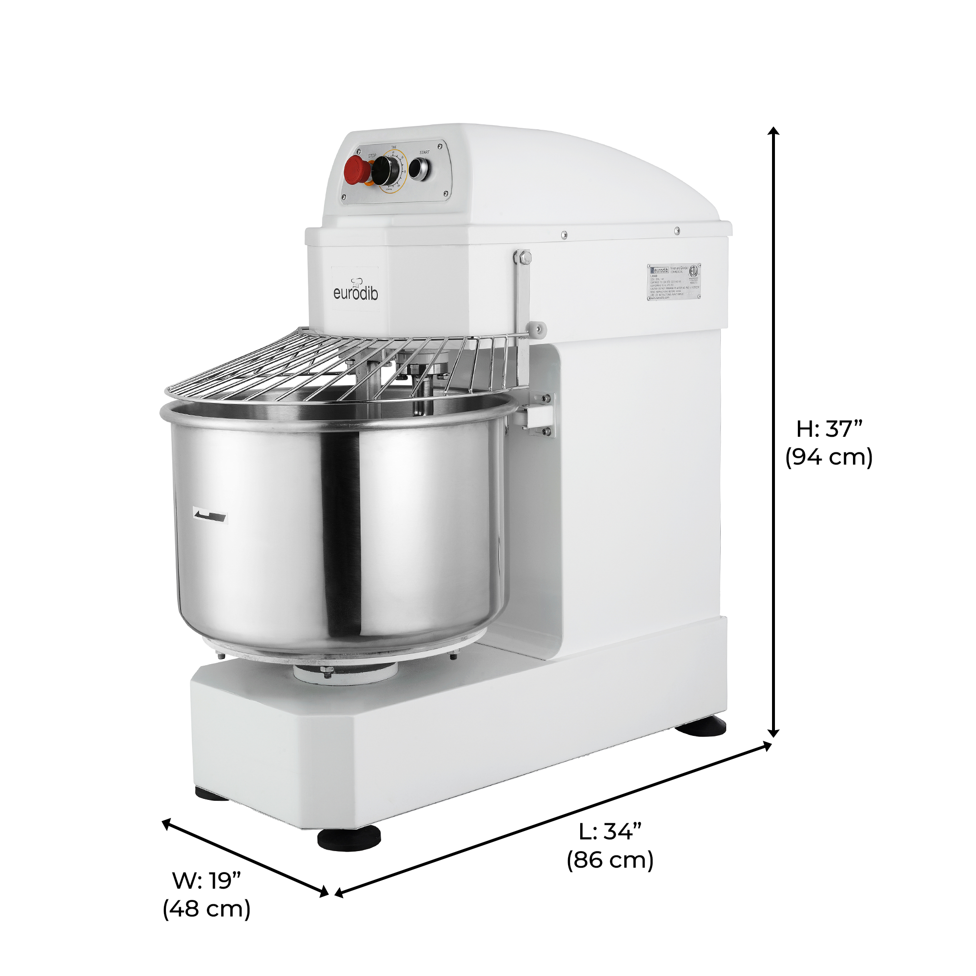 40 QUARTS SPIRAL MIXER WITH TIMER 220V / 60 HZ / 1PH - Image 3