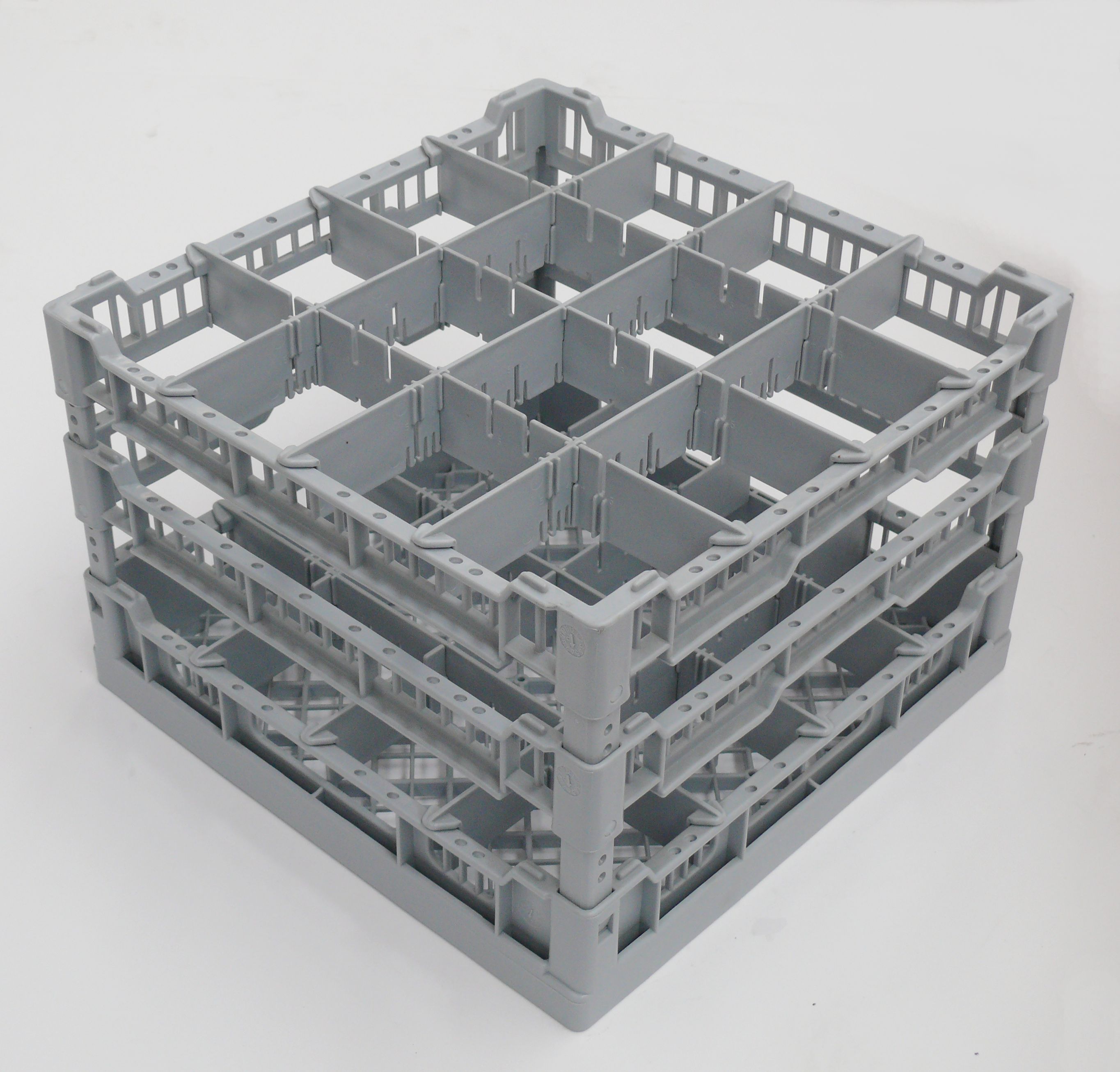 Glass Rack with Compartments (16 Glasses)