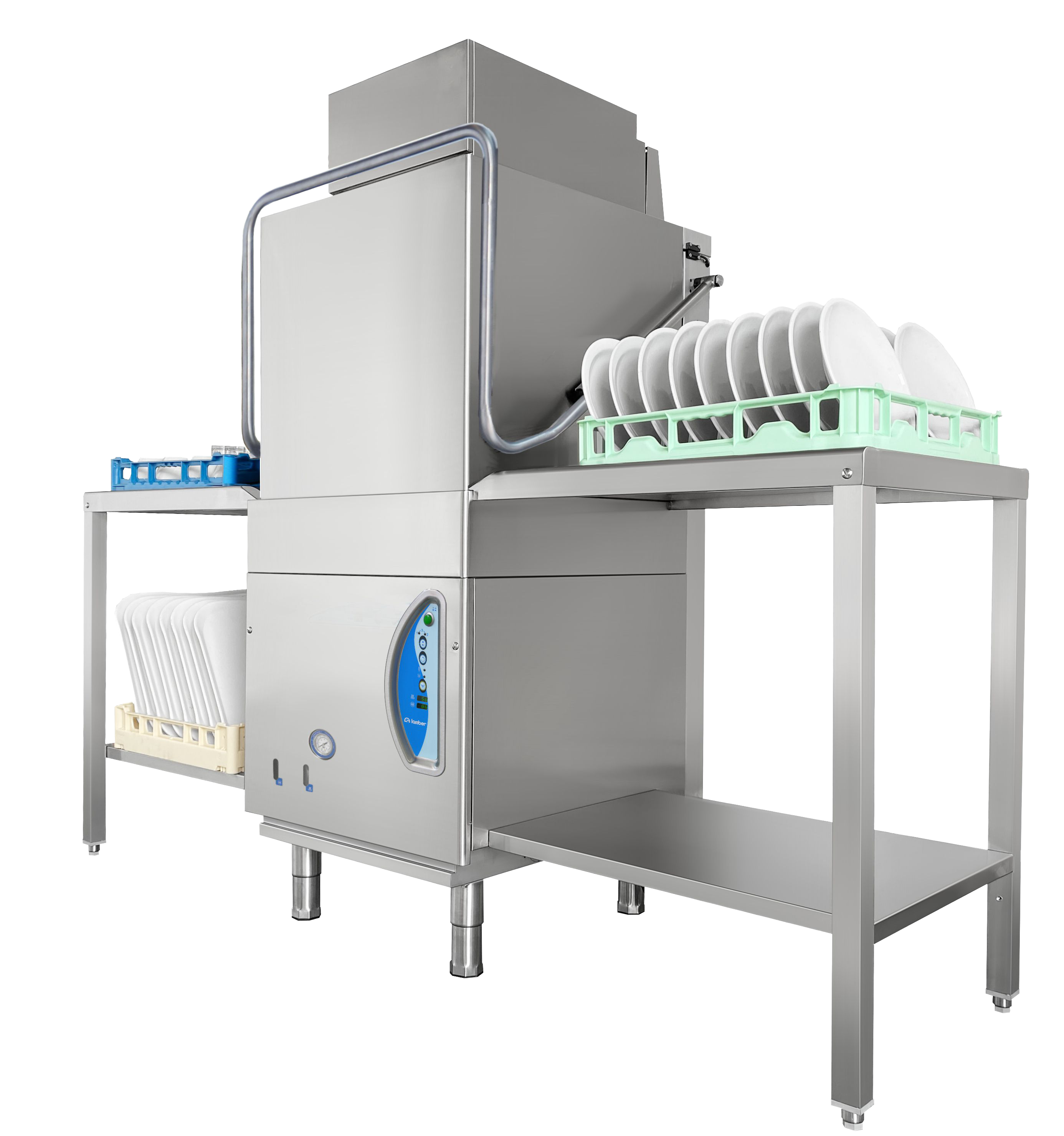 High-Temperature Pass-Through Dishwasher